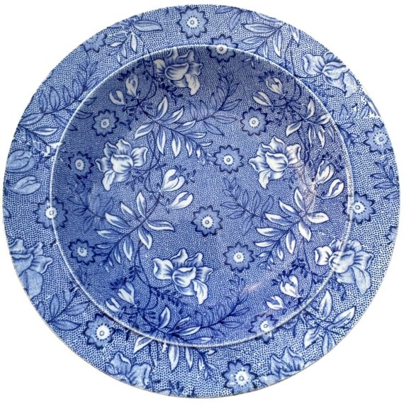 Royal Tudor Ware Blue Floral Ceramic Bowl 6.5 in Made In England Vintage - Picture 10 of 10